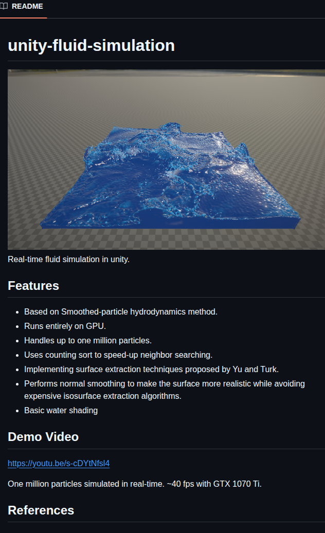 Aren227 Unity Fluid Simulation screenshot