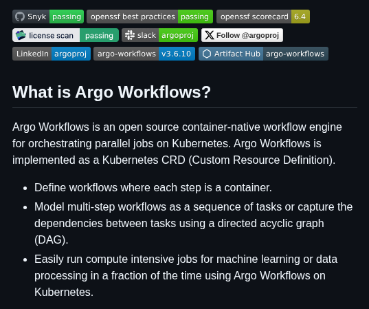 Argoproj Argo Workflows screenshot
