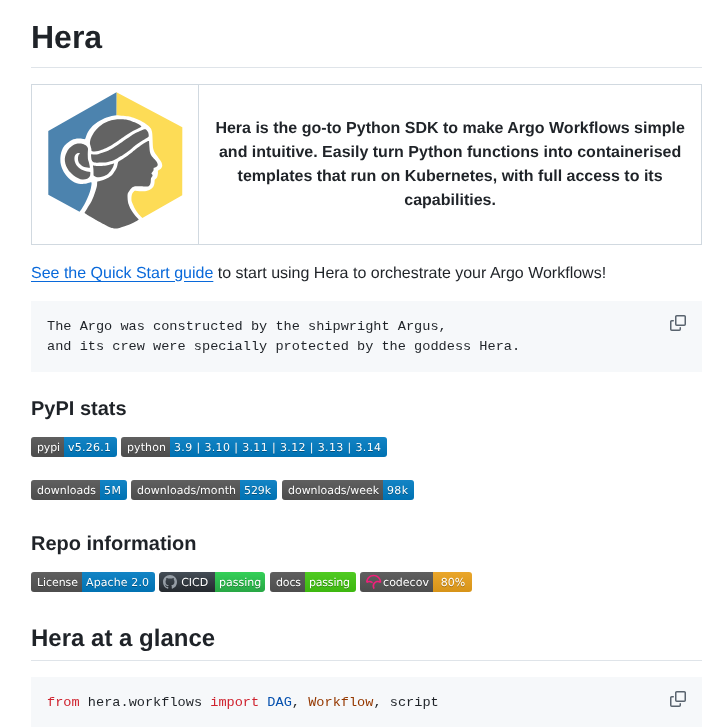 Argoproj Labs Hera screenshot