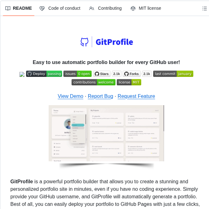 Arifszn Gitprofile screenshot