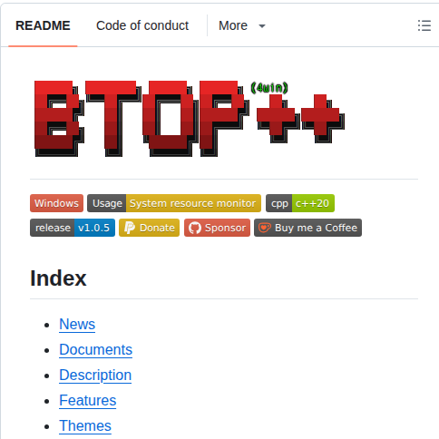 Aristocratos Btop4win screenshot