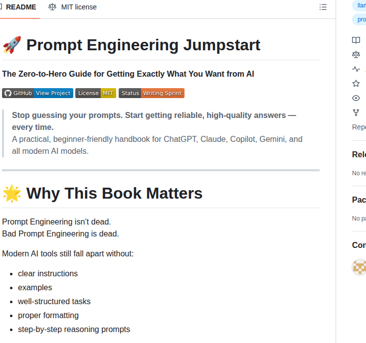 Arorarishi Prompt Engineering Jumpstart screenshot
