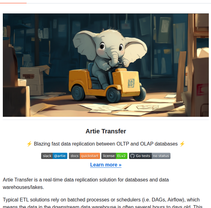 Artie Labs Transfer screenshot