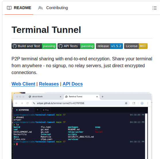 Artpar Terminal Tunnel screenshot