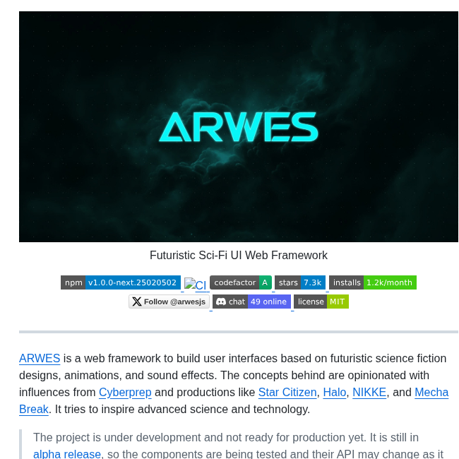 Arwes Arwes screenshot