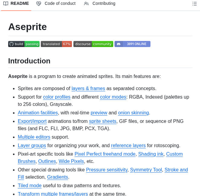 Aseprite Aseprite screenshot
