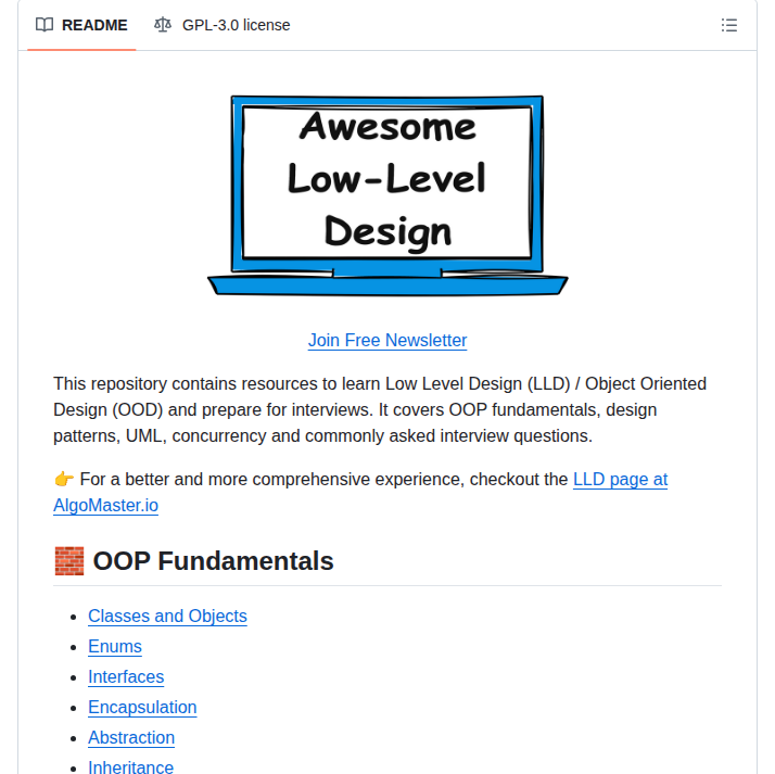 Ashishps1 Awesome Low Level Design screenshot