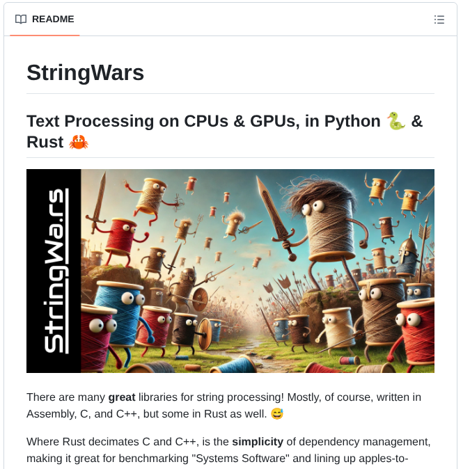 Ashvardanian Stringwa.rs screenshot
