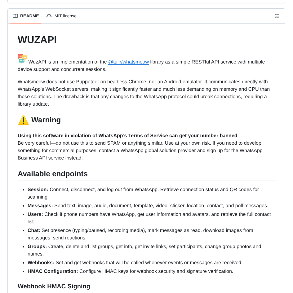 Asternic Wuzapi screenshot