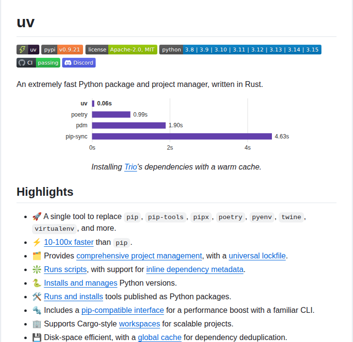 Astral Sh Uv screenshot