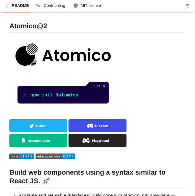 Atomicojs Atomico screenshot