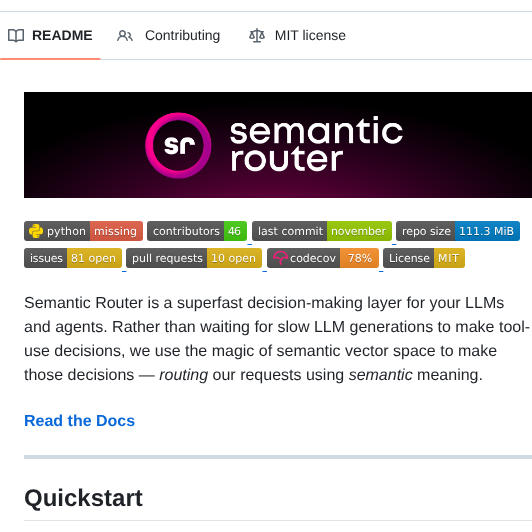 Aurelio Labs Semantic Router screenshot