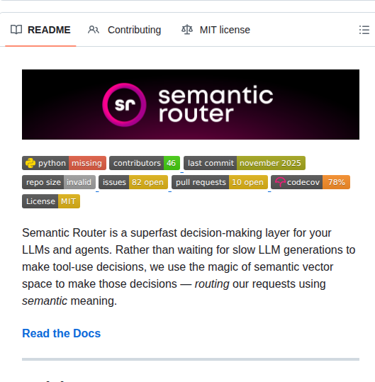 Aurelio Labs Semantic Router screenshot