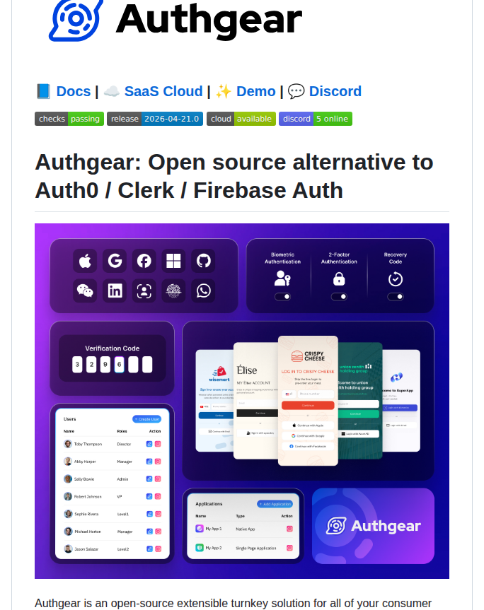 Authgear Authgear Server screenshot