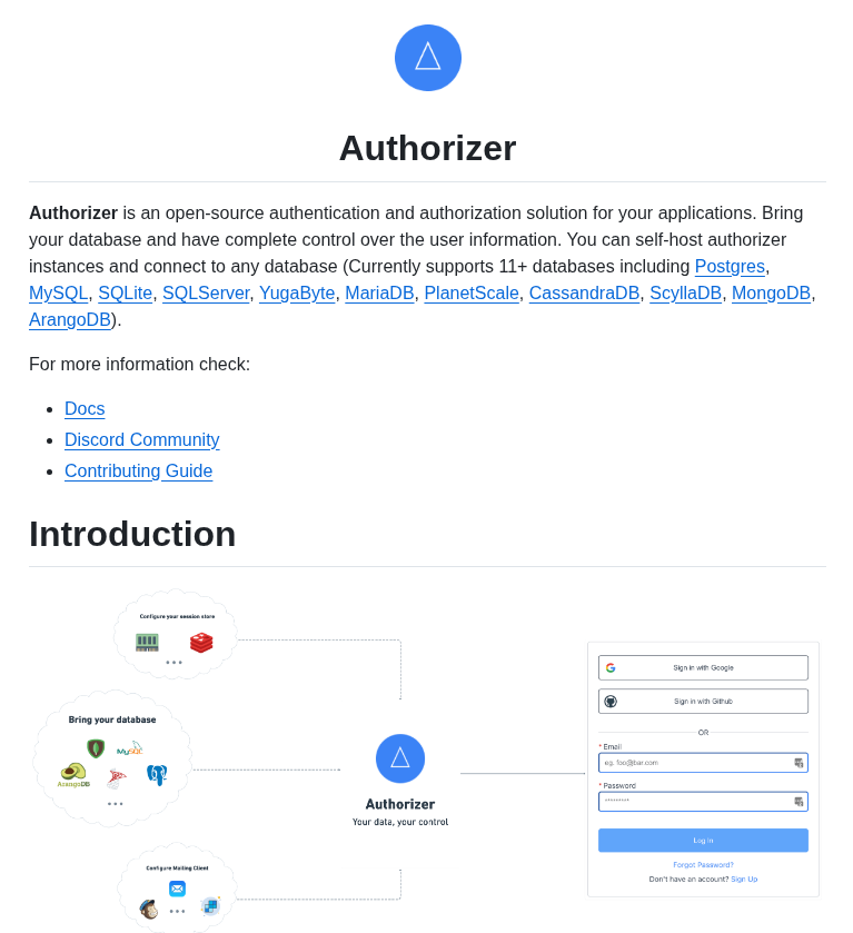 Authorizerdev Authorizer screenshot