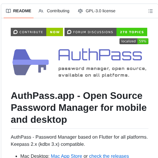Authpass Authpass screenshot
