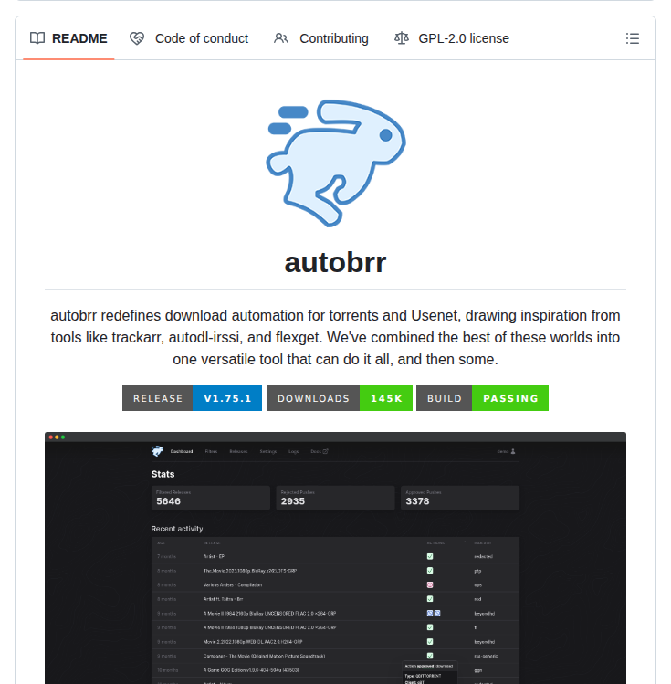 Autobrr Autobrr screenshot