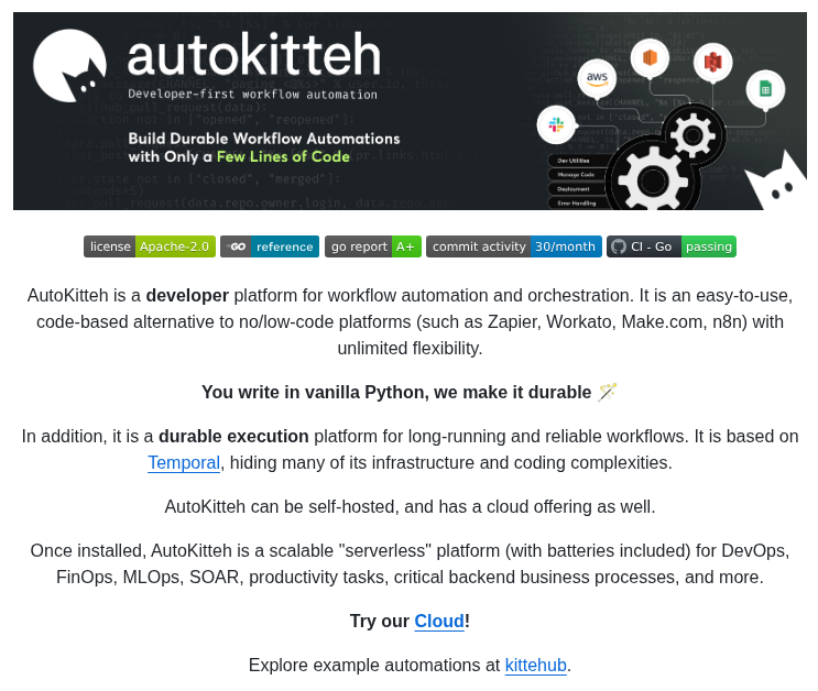 Autokitteh Autokitteh screenshot