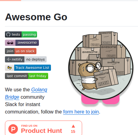 Avelino Awesome Go screenshot