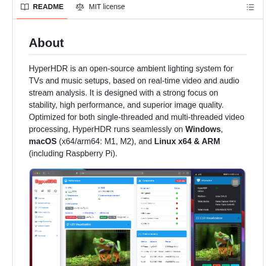 Awawa Dev Hyperhdr screenshot