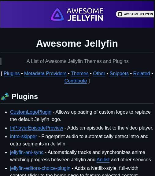 Awesome Jellyfin Awesome Jellyfin screenshot