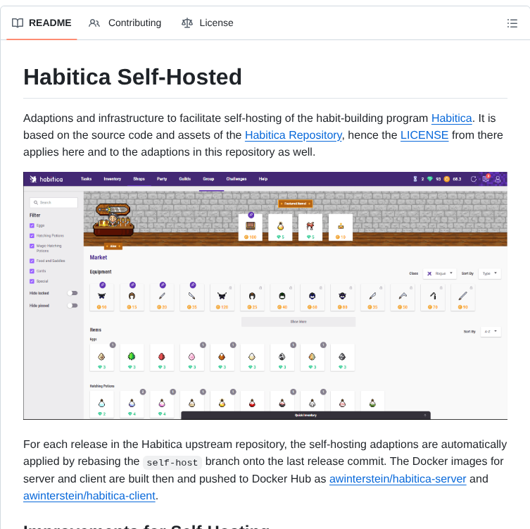 Awinterstein Habitica screenshot