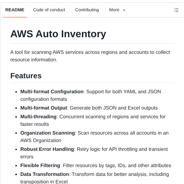 Aws Samples Aws Auto Inventory screenshot