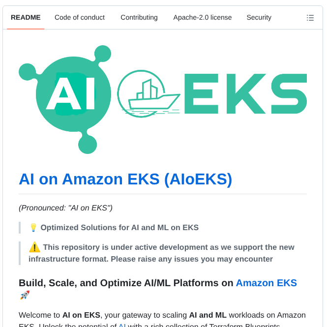 Awslabs Ai On Eks screenshot