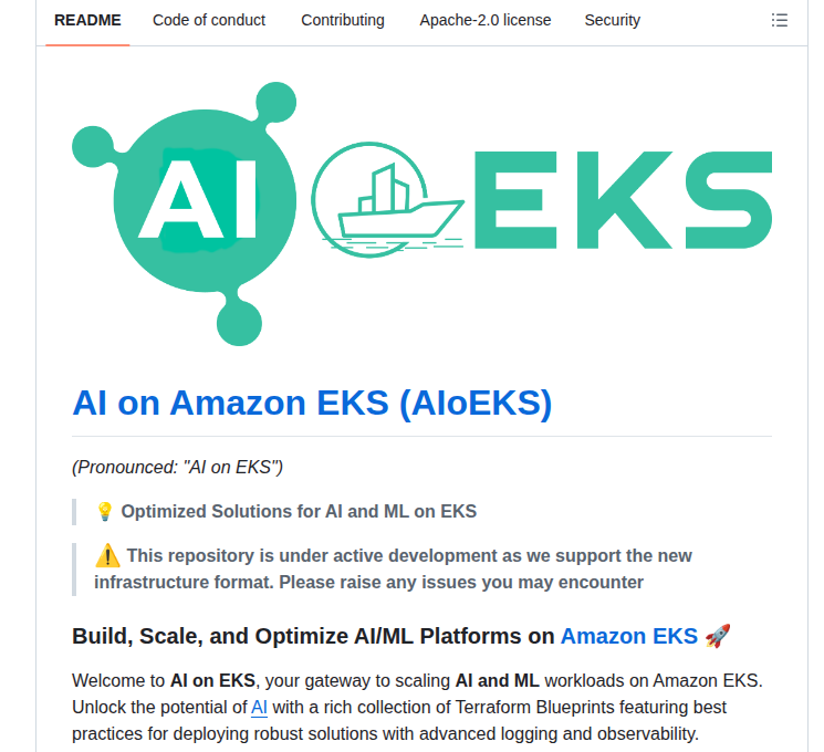 Awslabs Ai On Eks screenshot