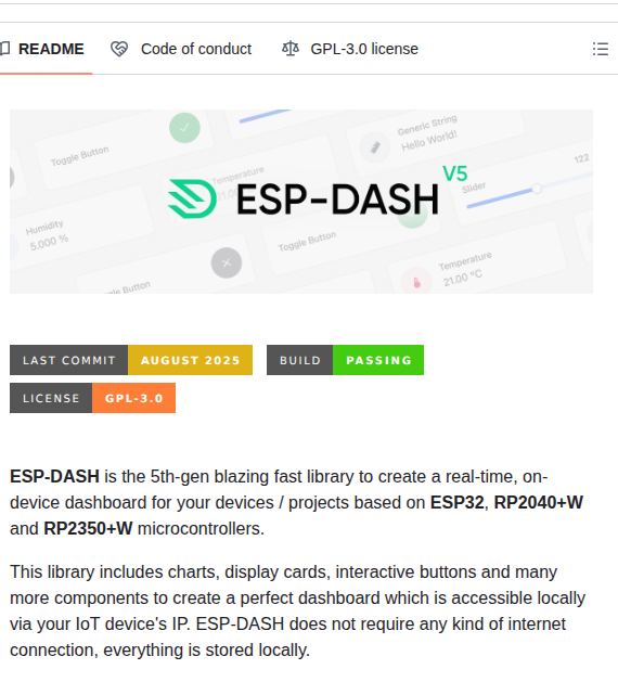 Ayushsharma82 Esp Dash screenshot