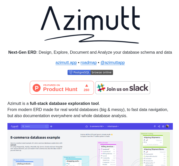 Azimuttapp Azimutt screenshot