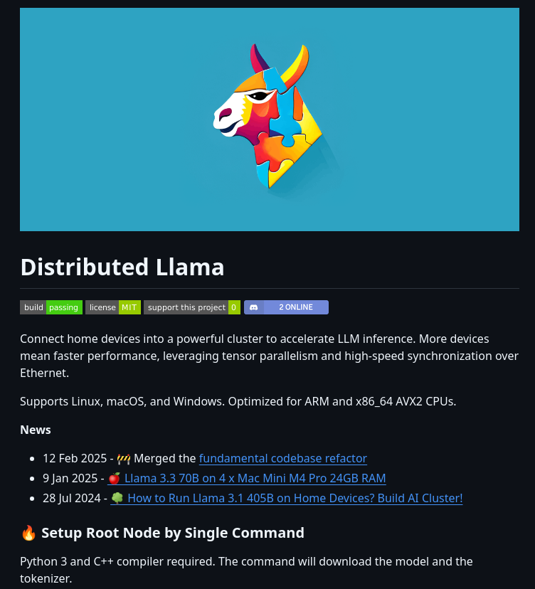 B4rtaz Distributed Llama screenshot