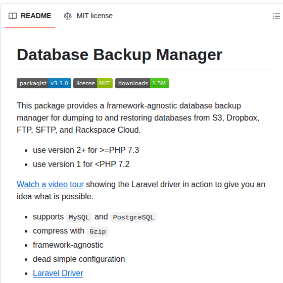 Backup Manager Backup Manager screenshot