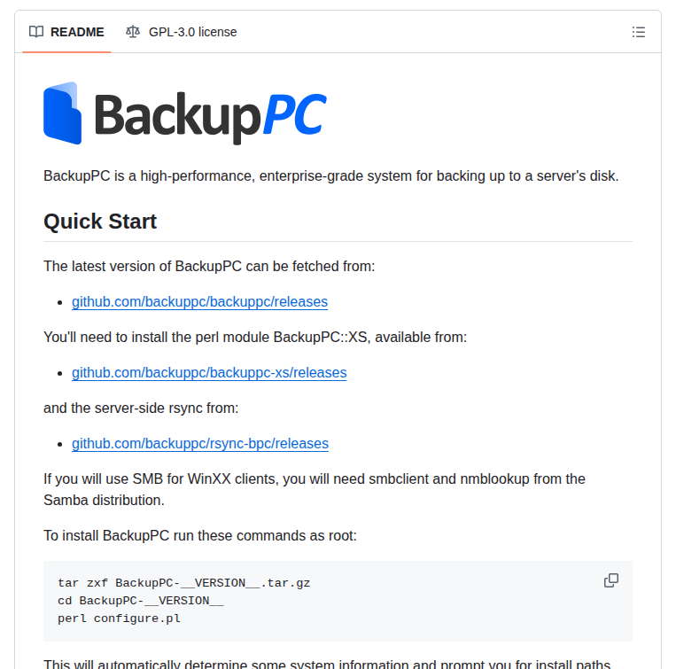Backuppc Backuppc screenshot