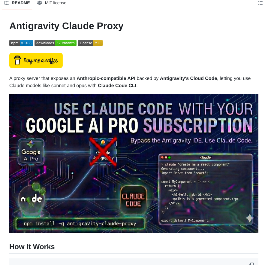 Badri S2001 Antigravity Claude Proxy screenshot