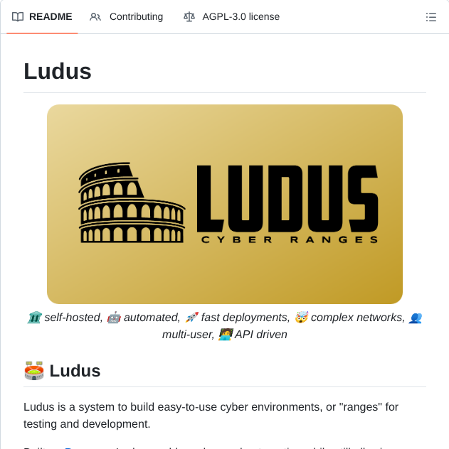Badsectorlabs Ludus screenshot