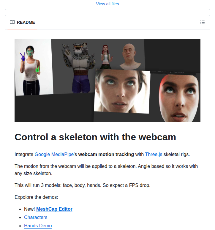 Bandinopla Three Mediapipe Rig screenshot