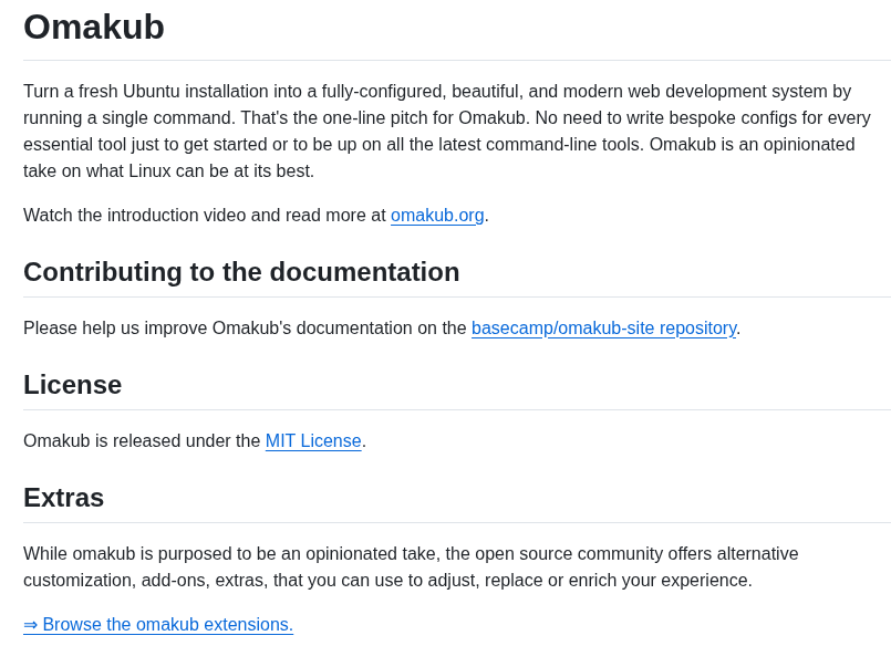 Basecamp Omakub screenshot
