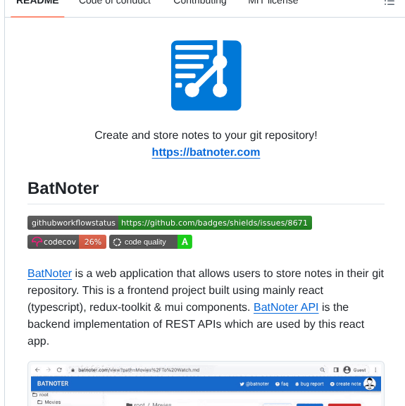 Batnoter Batnoter screenshot