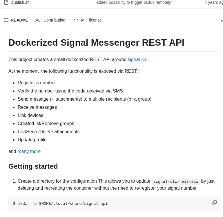 Bbernhard Signal Cli Rest Api screenshot