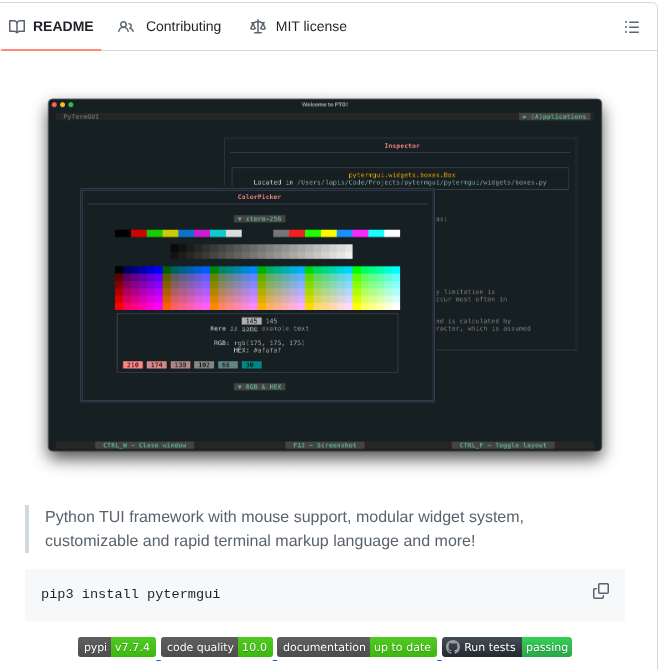 Bczsalba Pytermgui screenshot
