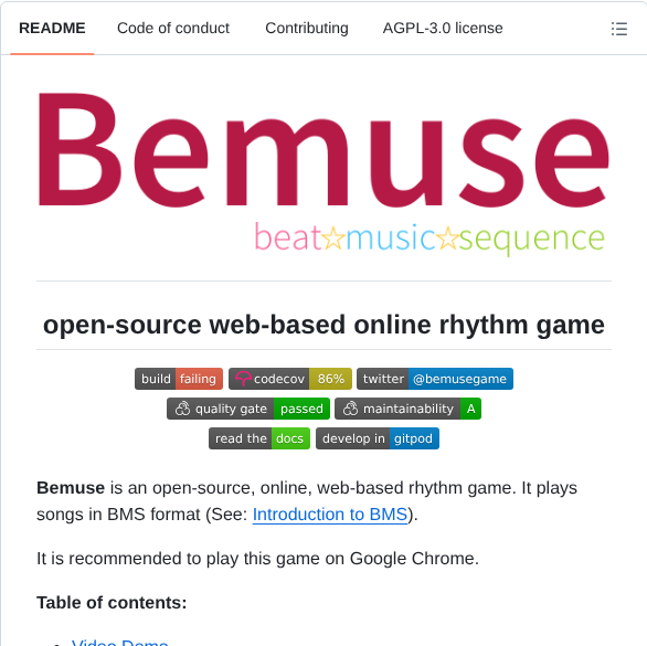 Bemusic Bemuse screenshot
