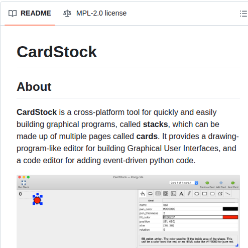 Benjie Git Cardstock screenshot