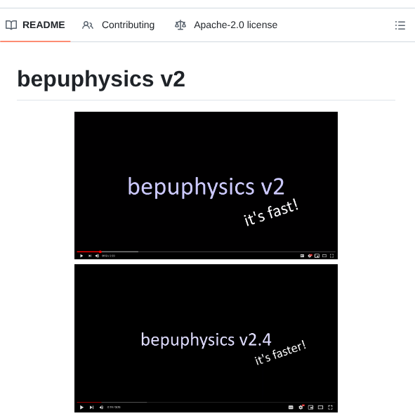 Bepu Bepuphysics2 screenshot