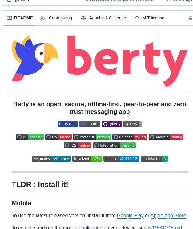 Berty Berty screenshot