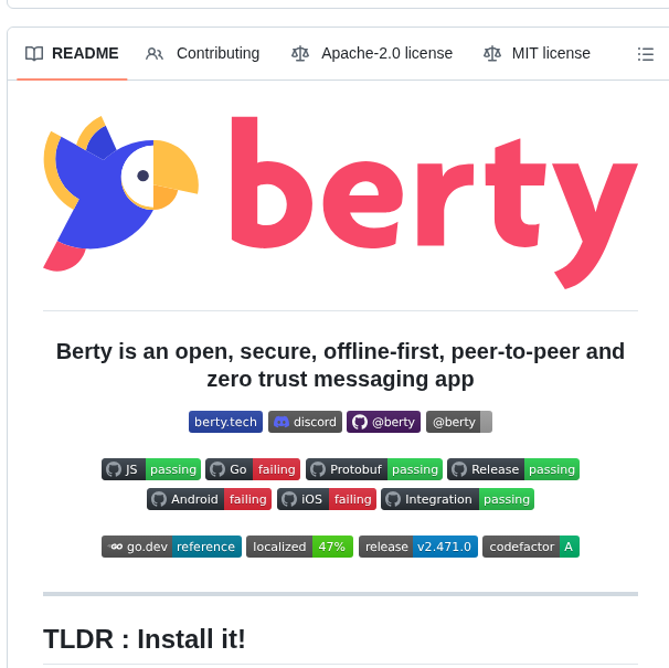 Berty Berty screenshot