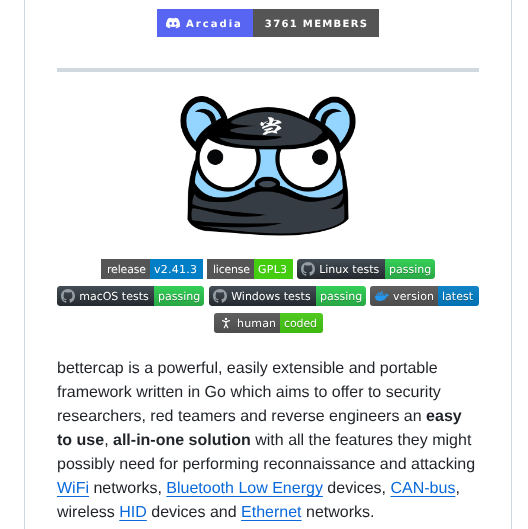 Bettercap Bettercap screenshot