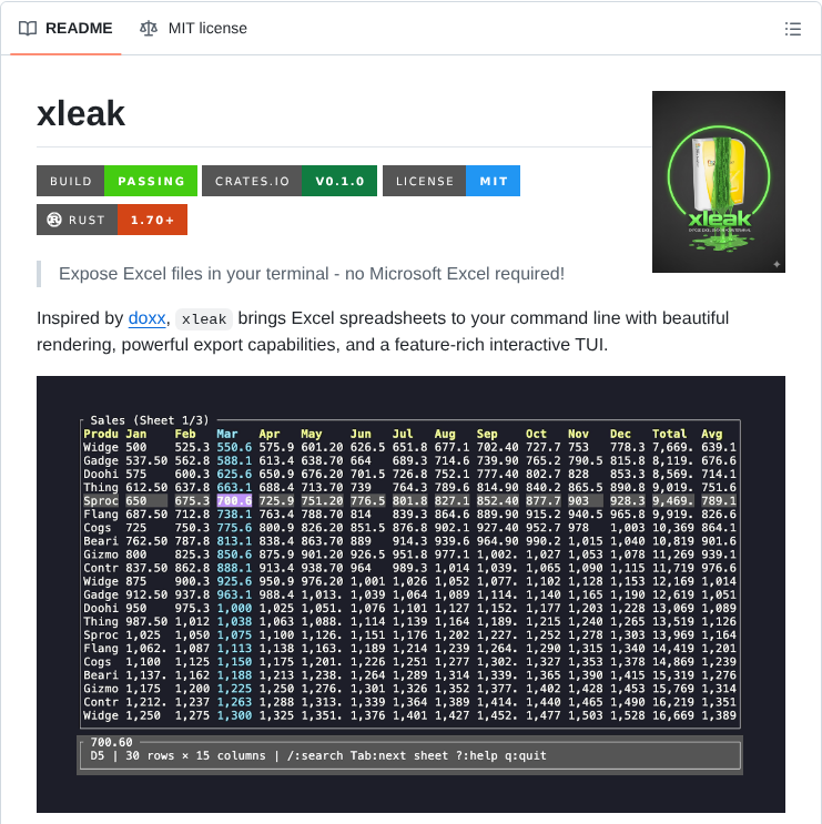 Bgreenwell Xleak screenshot