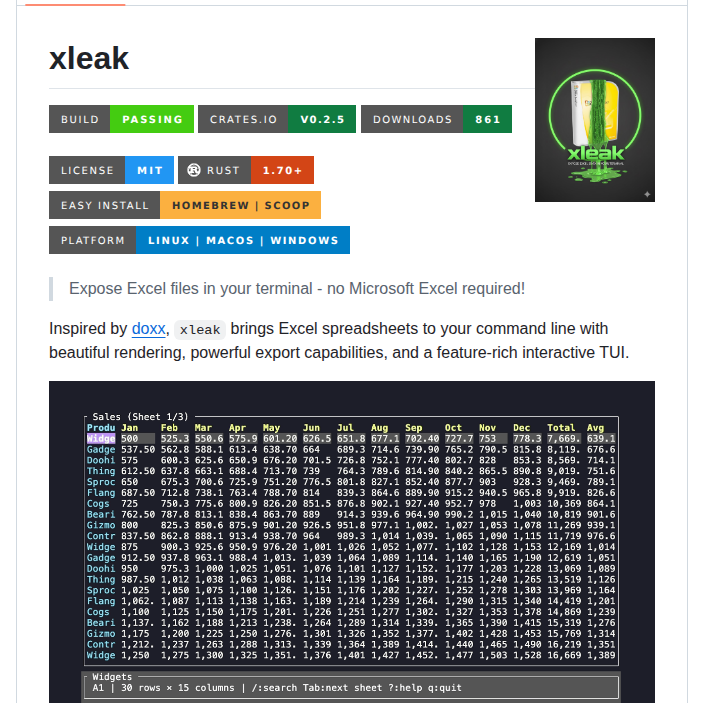 Bgreenwell Xleak screenshot