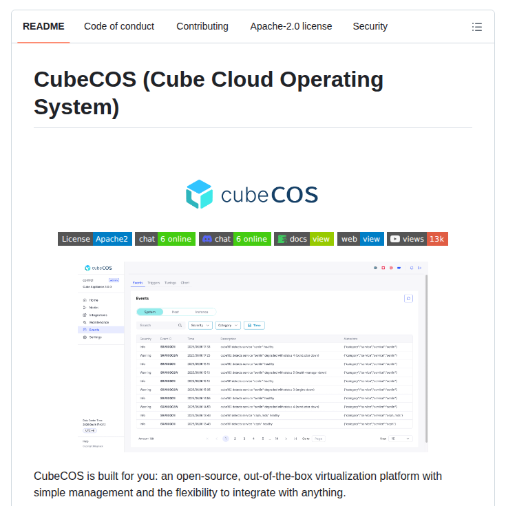 Bigstack Oss Cubecos screenshot